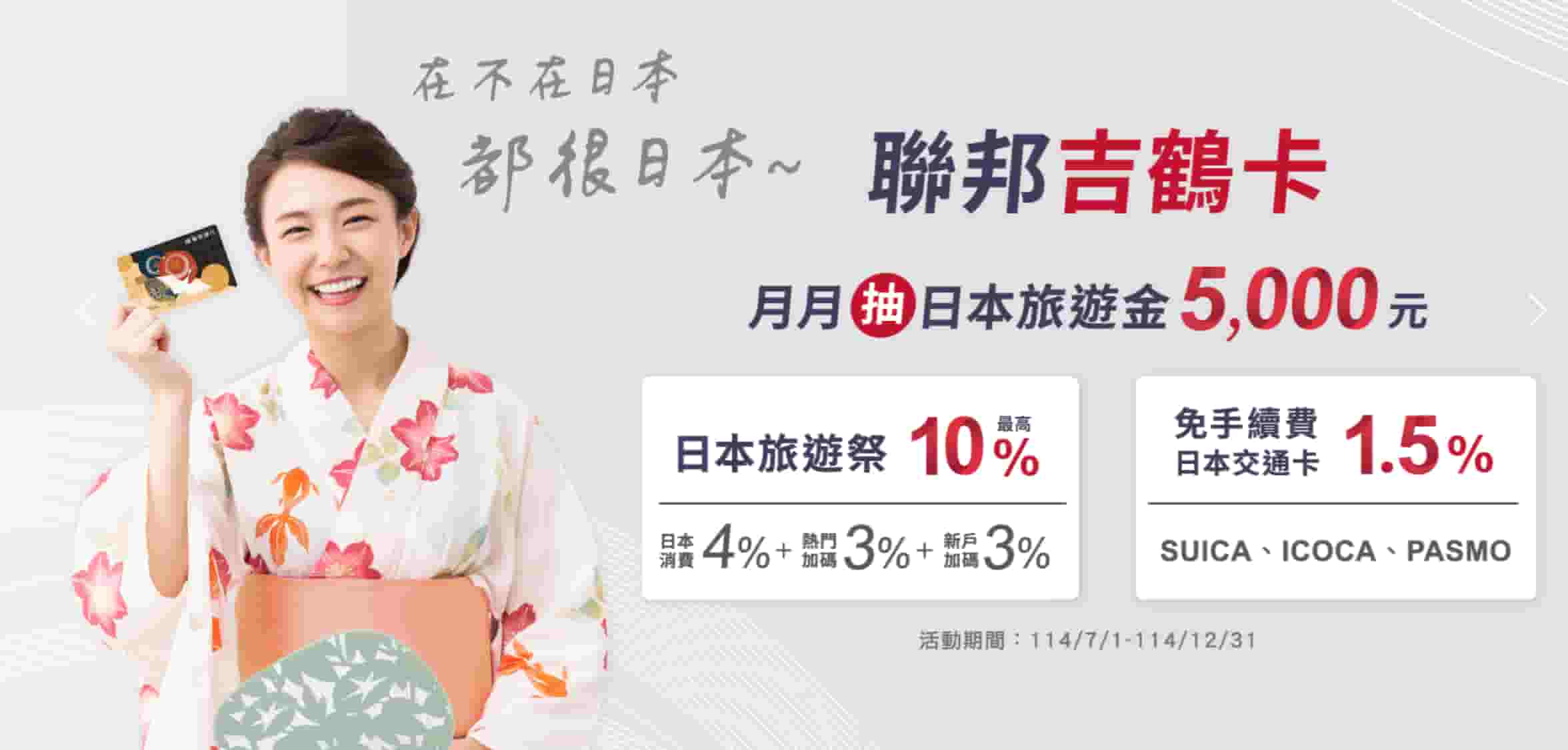 聯邦吉鶴卡海外刷卡優惠