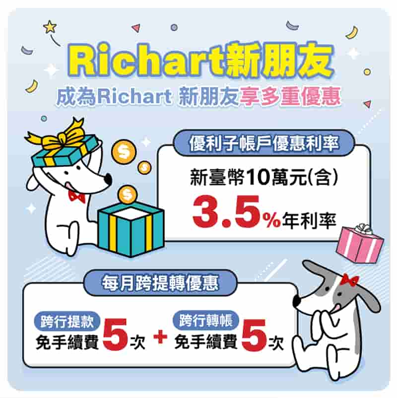 richart2025年下半年優利子帳戶優惠利率