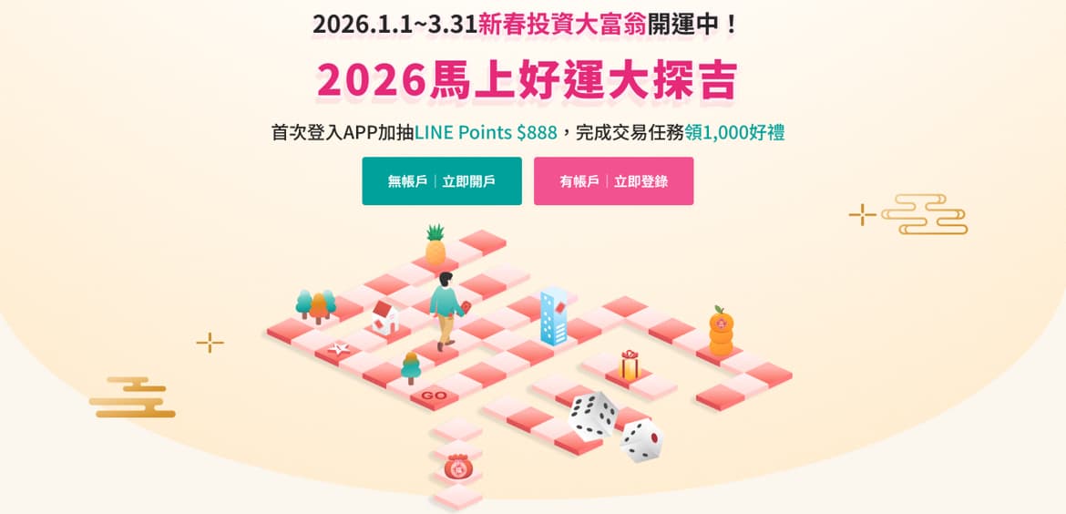 玉山證券新春投資大富翁2026第一季活動